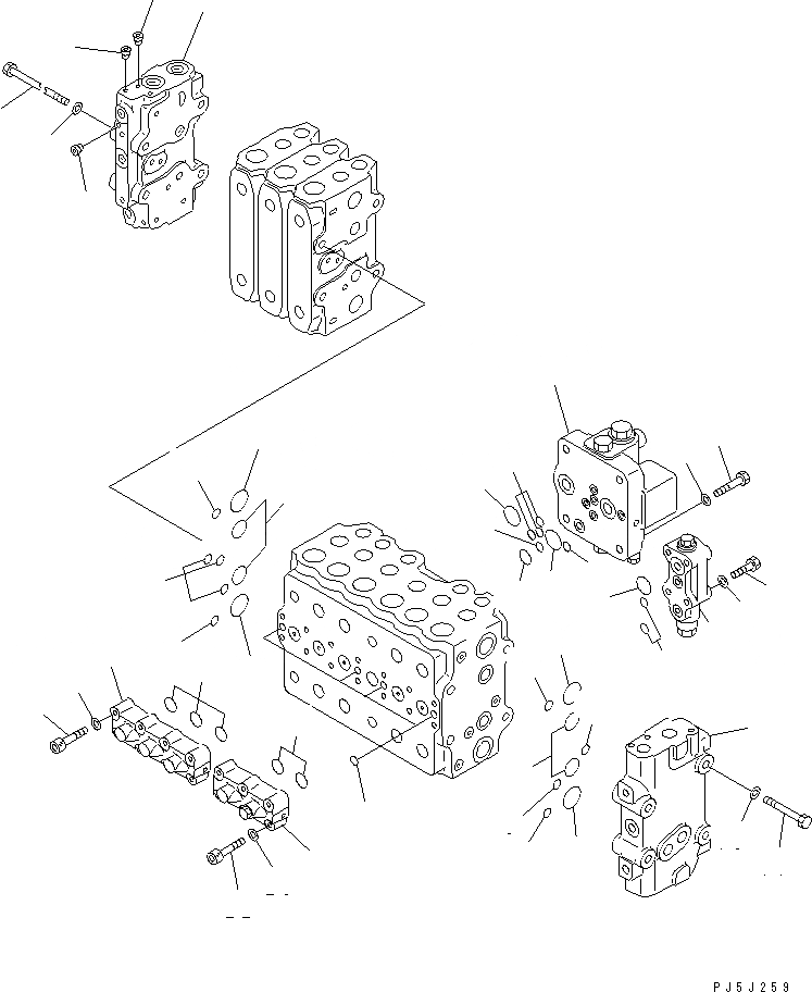 Схема запчастей Komatsu PC220LC-6 - ОСНОВН. КЛАПАН (-АКТУАТОР) (/)(№-99) ОСНОВН. КОМПОНЕНТЫ И РЕМКОМПЛЕКТЫ