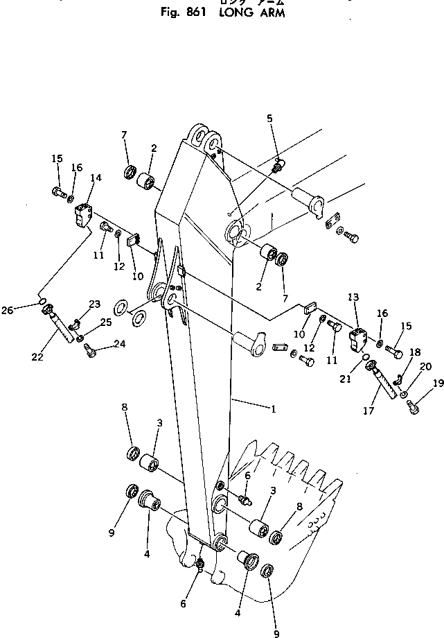 Схема запчастей Komatsu PC220LC-2 - УДЛИНН. РУКОЯТЬ ОПЦИОННЫЕ КОМПОНЕНТЫ (/)