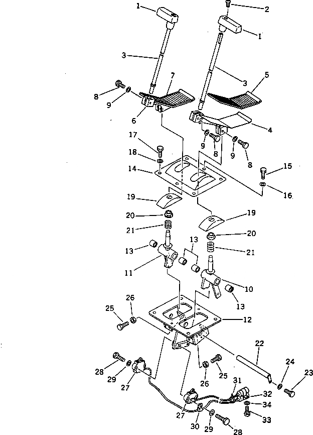 Схема запчастей Komatsu PC220LC-3 - РЫЧАГ УПРАВЛ-Я ХОДОМ (/) (ДЛЯ УДЛИНН. РЫЧАГ УПРАВЛ-Е) (АВТОМ. ЗАМЕДЛЕНИЕ ОБОРОТОВ)(№9-) ХОД И КОНЕЧНАЯ ПЕРЕДАЧА