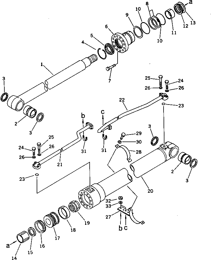 Схема запчастей Komatsu PC220LC-3 - ЦИЛИНДР СТРЕЛЫ(№78-) УПРАВЛ-Е РАБОЧИМ ОБОРУДОВАНИЕМ