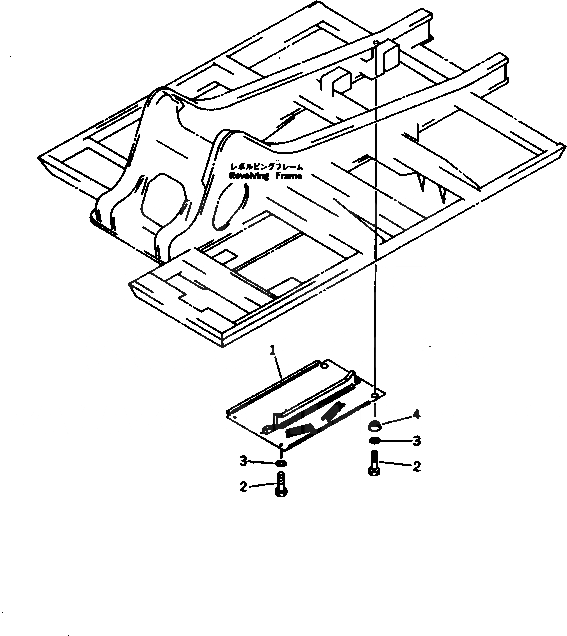 Схема запчастей Komatsu PC220LC-5C - НИЖН. КРЫШКА (ДЛЯ РАМА ПРАВ.) ЧАСТИ КОРПУСА