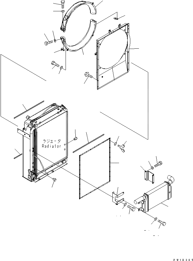 Схема запчастей Komatsu PC220LC-7-BA - ОХЛАЖД-Е (ПОСЛЕОХЛАДИТЕЛЬ) СИСТЕМА ОХЛАЖДЕНИЯ
