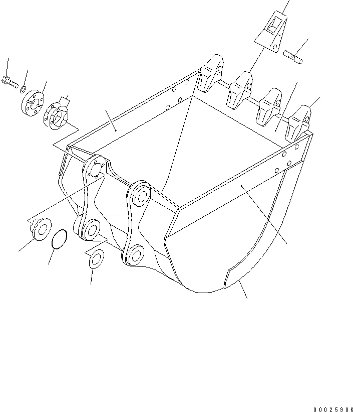 Схема запчастей Komatsu PC220LC-7-BA - КОВШ¤ .M (CECE .M) 8MM (ГОРИЗОНТАЛЬН. ПАЛЕЦ)(№7-) РАБОЧЕЕ ОБОРУДОВАНИЕ