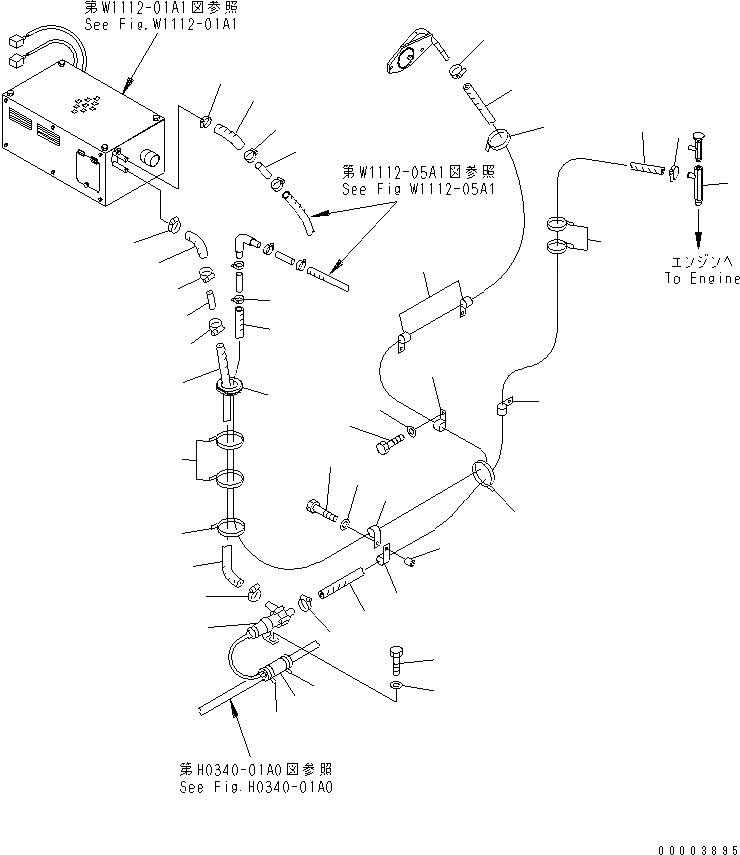 Схема запчастей Komatsu PC220LC-7 - ПРЕДПУСКОВ. ПОДОГРЕВ (ХЛАДАГЕНТ) (МОРОЗОУСТОЙЧИВ. СПЕЦИФ-Я) (С ОБОГРЕВ. КАБИНЫ)(№-) РАЗНОЕ