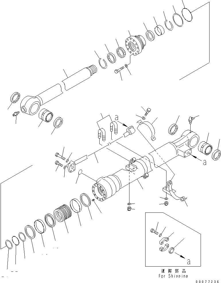 Схема запчастей Komatsu PC220LC-7 - ЦИЛИНДР КОВША ( ЧАС. СИСТЕМА СМАЗКИ)(№889-) ОСНОВН. КОМПОНЕНТЫ И РЕМКОМПЛЕКТЫ