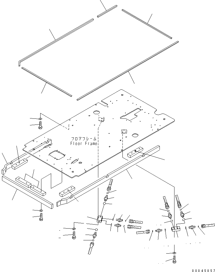Схема запчастей Komatsu PC220LC-8 - КАБИНА (ПОЛ) (P¤ T БЛОК И УПЛОТНЕНИЕ) КАБИНА ОПЕРАТОРА И СИСТЕМА УПРАВЛЕНИЯ