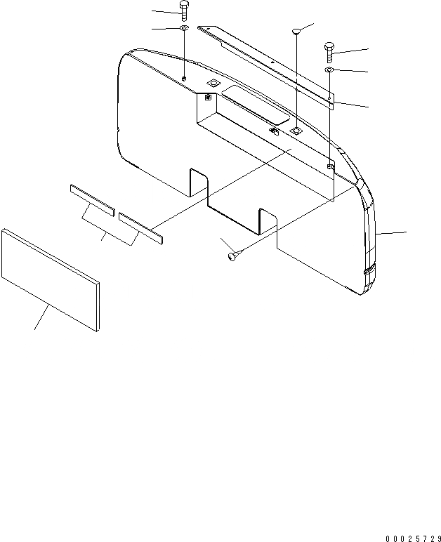 Схема запчастей Komatsu PC220LC-7 - ПРОТИВОВЕС (SUPER УДЛИНН. РУКОЯТЬ И СТРЕЛА) (M) (KG)(№9-) ЧАСТИ КОРПУСА