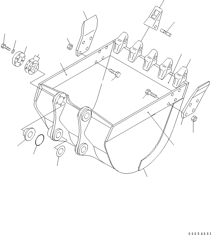 Схема запчастей Komatsu PC220LC-7 - КОВШ¤ .M¤ MM (ГОРИЗОНТАЛЬН. ПАЛЕЦ) (ДЛЯ M SUPER УДЛИНН. РУКОЯТЬ И СТРЕЛА)(№9-) РАБОЧЕЕ ОБОРУДОВАНИЕ