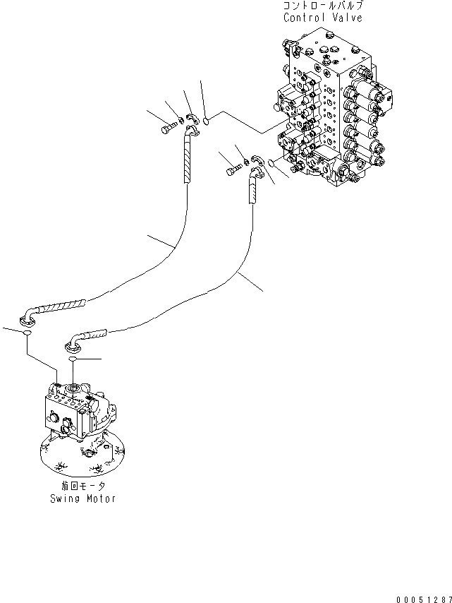 Схема запчастей Komatsu PC220LC-8 - ЛИНИЯ ПОВОРОТА ГИДРАВЛИКА
