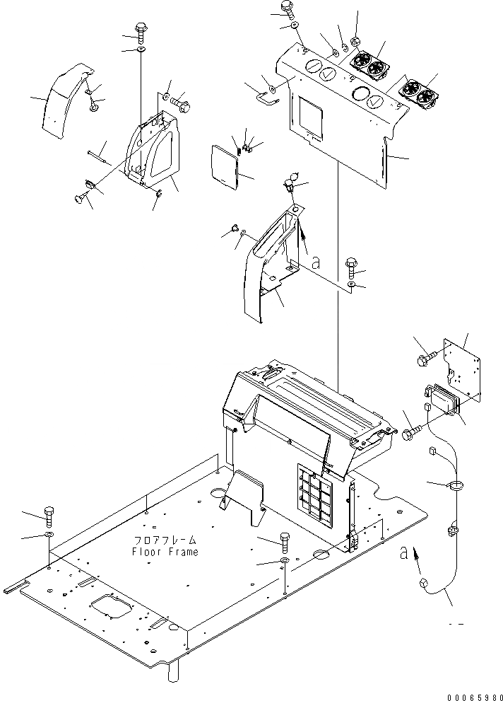 Схема запчастей Komatsu PC220LC-8 - КАБИНА (КАБИНА IN ЧАСТИ) (ЗАДН. КРЫШКА) (С 12В КОНВЕРТЕР)(№88-) КАБИНА ОПЕРАТОРА И СИСТЕМА УПРАВЛЕНИЯ