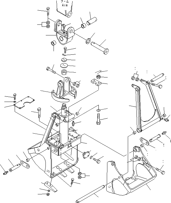 Схема запчастей Komatsu PC220LC-8 - ГРЕЙФЕРН. КОВШ РАБОЧЕЕ ОБОРУДОВАНИЕ