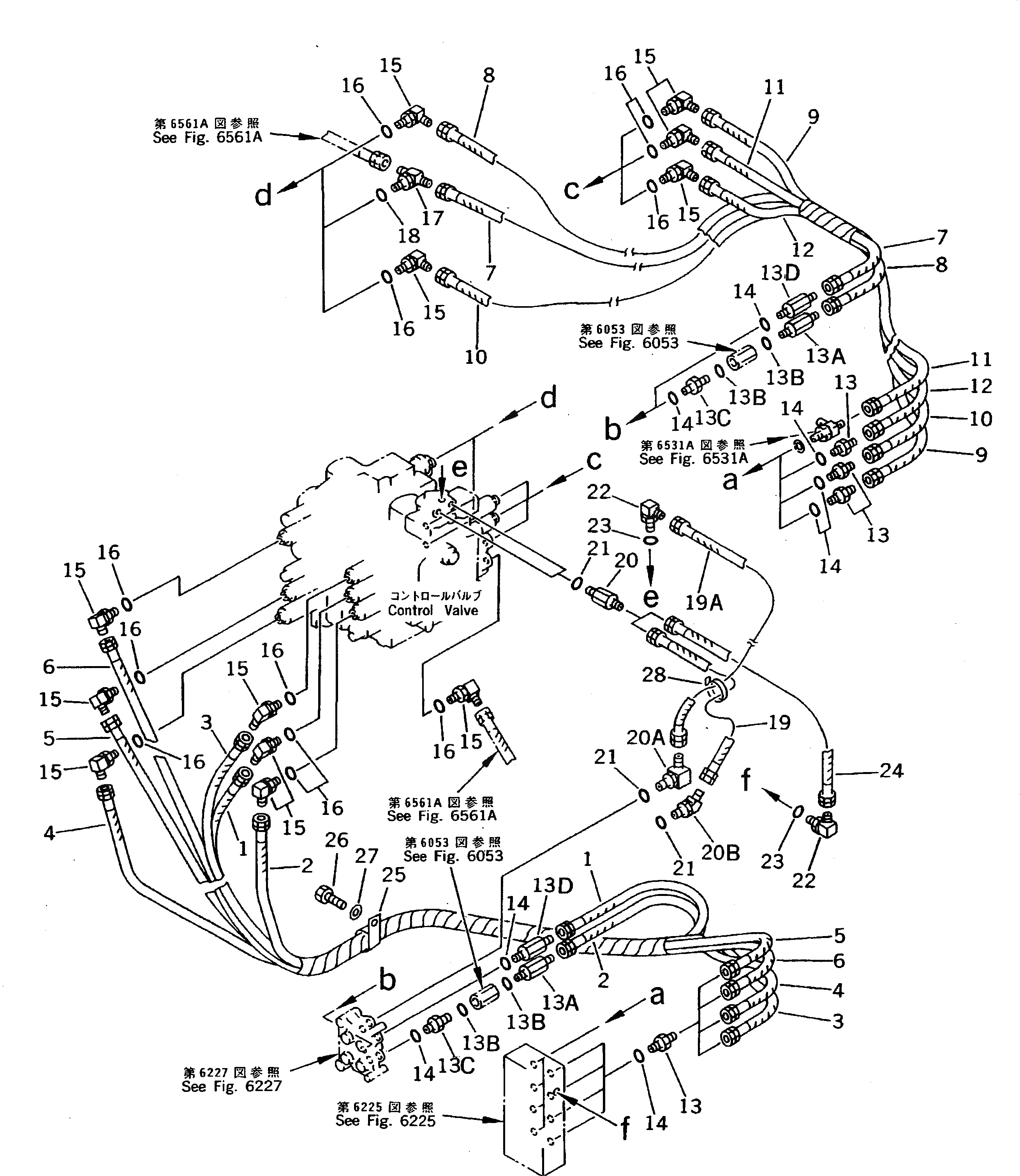 Схема запчастей Komatsu PC220LC-5 - P.P.C. КЛАПАН ТРУБЫ (РАСПРЕДЕЛИТ. КЛАПАН TO/FROM УПРАВЛЯЮЩ. КЛАПАН)(№-) УПРАВЛ-Е РАБОЧИМ ОБОРУДОВАНИЕМ