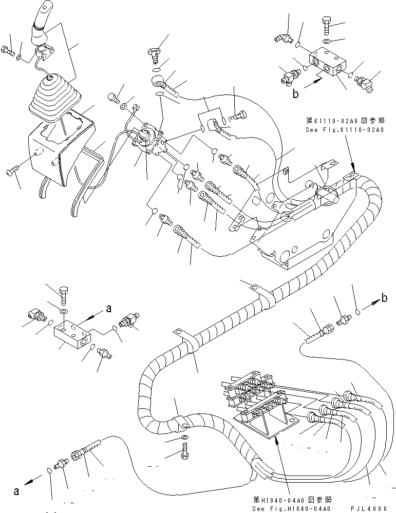 Схема запчастей Komatsu PC228USLC-2 - ОСНОВН. КОНСТРУКЦИЯ (РЫЧАГ И ТРУБЫ) (ПРАВ.) ( ACTUATER) (WRIST УПРАВЛ-Е)(№8-) КАБИНА ОПЕРАТОРА И СИСТЕМА УПРАВЛЕНИЯ