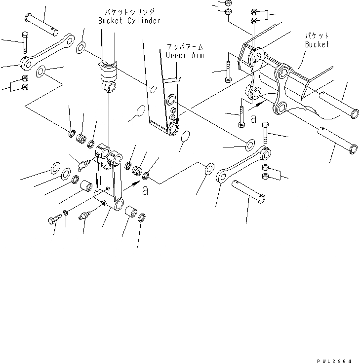 Схема запчастей Komatsu PC228USLC-1 - SLIDE РУКОЯТЬ (СОЕДИНЕНИЕ КОВША) РАБОЧЕЕ ОБОРУДОВАНИЕ