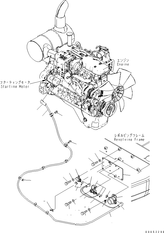 Схема запчастей Komatsu PC228USLC-3E0 - ОСНОВН. КЛАПАН (ШЛАНГИ) (СПЕЦИФ-Я С ОТВАЛОМ) ГИДРАВЛИКА