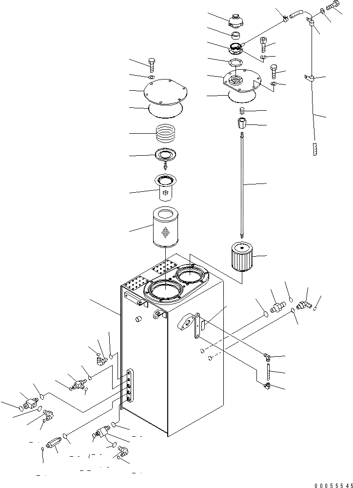 Схема запчастей Komatsu PC228USLC-3E0 - ГИДР. БАК. ( АКТУАТОР) (ДЛЯ 2-СЕКЦИОНН. СТРЕЛЫ) ГИДРАВЛИКА