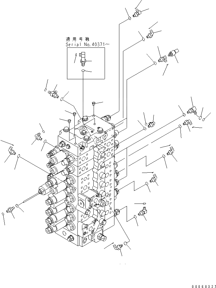 Схема запчастей Komatsu PC228USLC-3E0 - ОСНОВН. КЛАПАН (СОЕДИНИТЕЛЬН. ЧАСТИ) (/) ( АКТУАТОР) ГИДРАВЛИКА