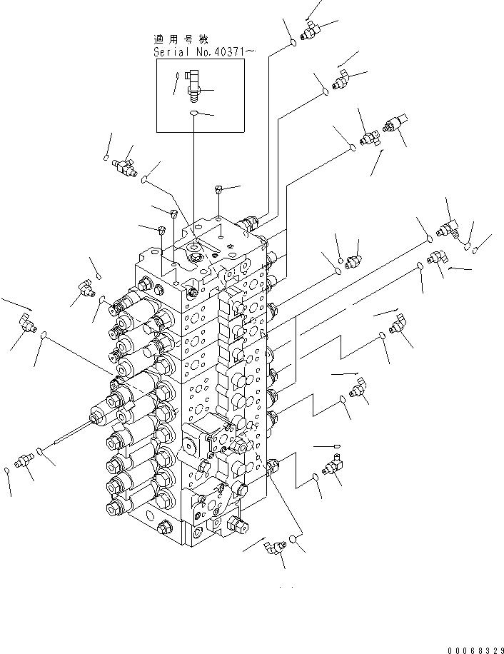 Схема запчастей Komatsu PC228USLC-3E0 - ОСНОВН. КЛАПАН (СОЕДИНИТЕЛЬН. ЧАСТИ) (/) ( АКТУАТОР) (СПЕЦИФ-Я С ОТВАЛОМ) ГИДРАВЛИКА