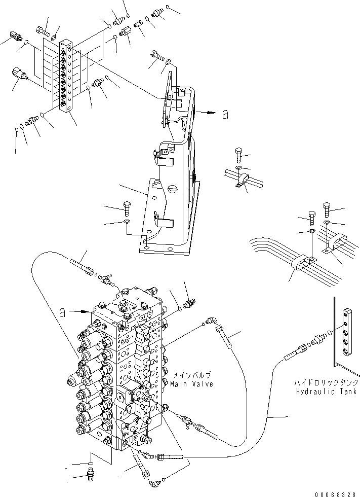 Схема запчастей Komatsu PC228USLC-3E0 - НАВЕСНОЕ ОБОРУД-Е (ТРУБКА) ( АКТУАТОР) (СПЕЦИФ-Я С ОТВАЛОМ)(№-7) ГИДРАВЛИКА