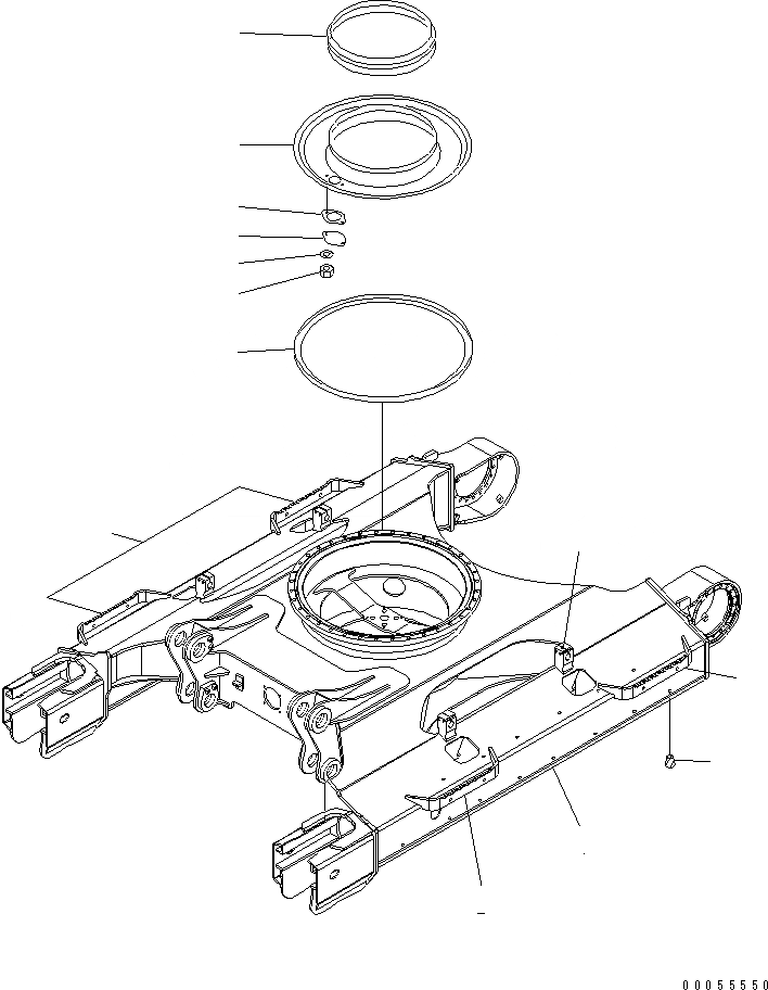 Схема запчастей Komatsu PC228USLC-3E0 - ГУСЕНИЧНАЯ РАМА (СПЕЦИФ-Я С ОТВАЛОМ) (LC) ХОДОВАЯ