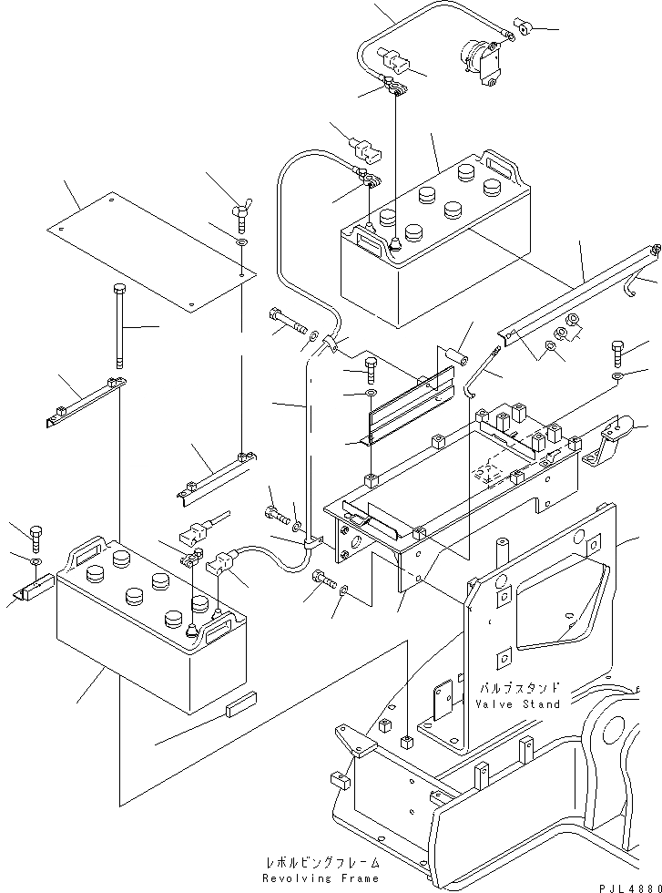 Схема запчастей Komatsu PC228US-2J - АККУМУЛЯТОР (ВЫСОК. ЕМК.) (NX)(№8-) ЭЛЕКТРИКА