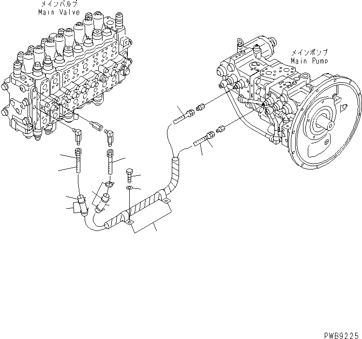 Схема запчастей Komatsu PC228US-1 - ЛИНИЯ LS( АКТУАТОР) ГИДРАВЛИКА