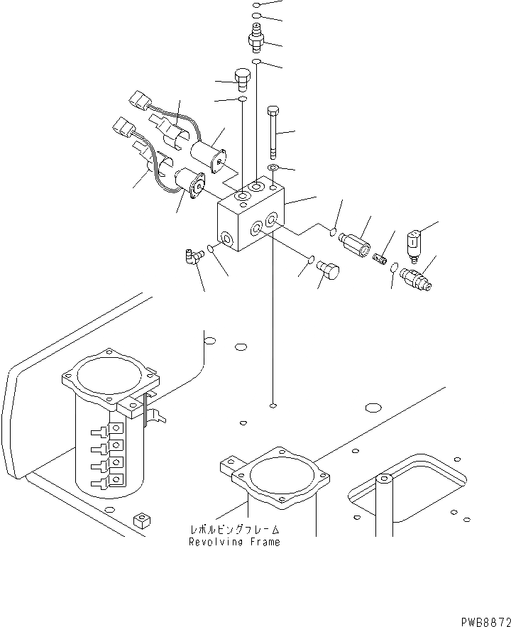 Схема запчастей Komatsu PC228US-1 - СОЛЕНОИДНЫЙ КЛАПАН (КЛАПАН) (ХОД И GRADES RELIEF) ГИДРАВЛИКА
