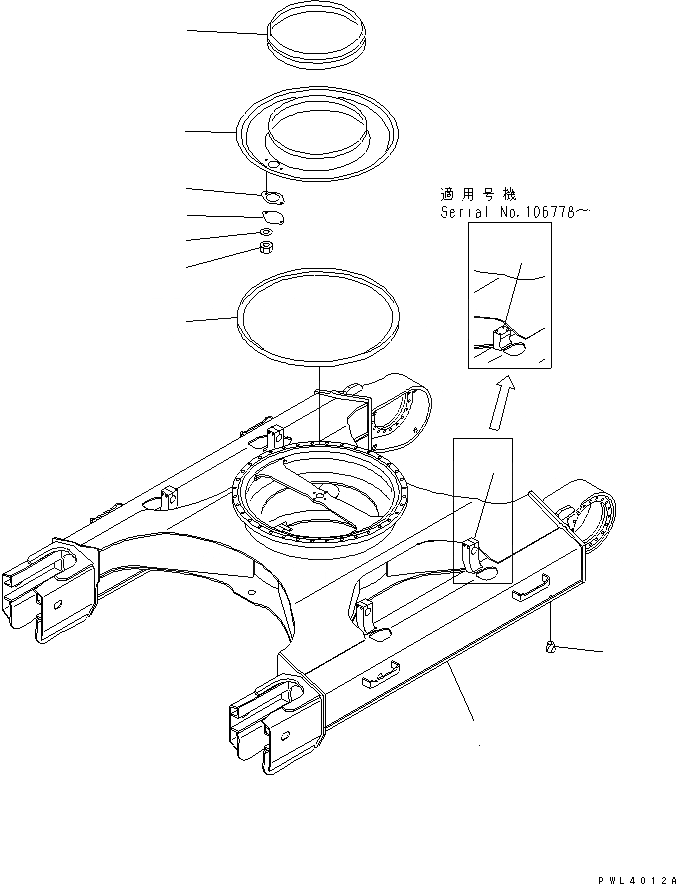 Схема запчастей Komatsu PC228US-1 - ГУСЕНИЧНАЯ РАМА ХОДОВАЯ