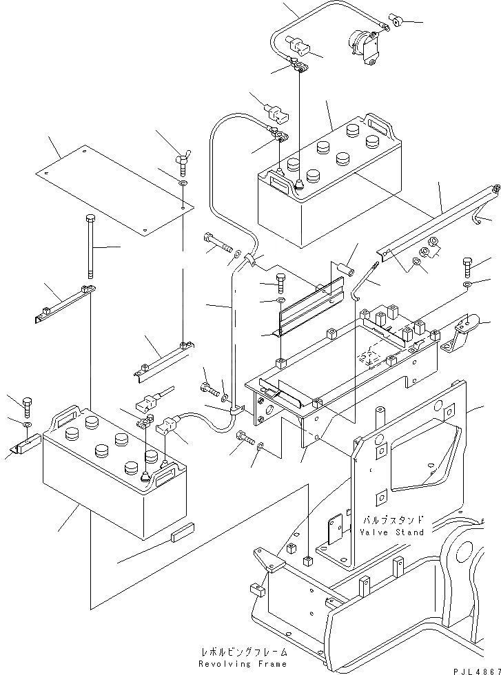 Схема запчастей Komatsu PC228UU-1-TN - АККУМУЛЯТОР (NX)(№8-) ЭЛЕКТРИКА