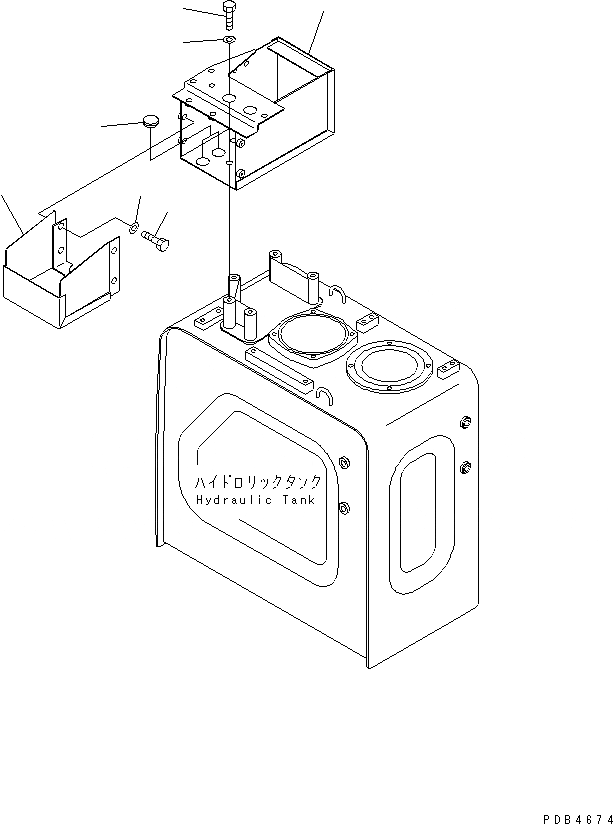 Схема запчастей Komatsu PC228UU-1-TN - ПЕРЕДН. КРЫШКА(ЯЩИК Д/ИНСТРУМЕНТА)(№-) ЧАСТИ КОРПУСА