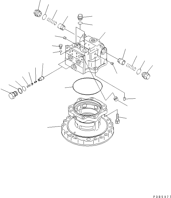 Схема запчастей Komatsu PC228UU-1-TN - МОТОР ПОВОРОТА (/)(№-7) ОСНОВН. КОМПОНЕНТЫ И РЕМКОМПЛЕКТЫ