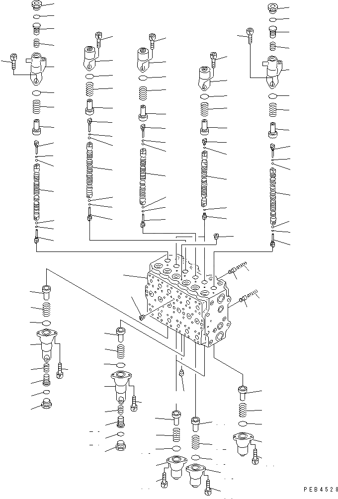 Схема запчастей Komatsu PC228UU-1-TN - ОСНОВН. КЛАПАН (-АКТУАТОР) (/) (ТУННЕЛЬН. СПЕЦ-Я./ДЛЯ MONO-СТРЕЛА)(№-) ОСНОВН. КОМПОНЕНТЫ И РЕМКОМПЛЕКТЫ