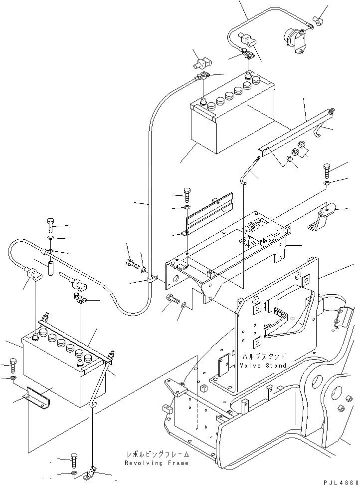 Схема запчастей Komatsu PC228UU-1 - АККУМУЛЯТОР(№8-) ЭЛЕКТРИКА