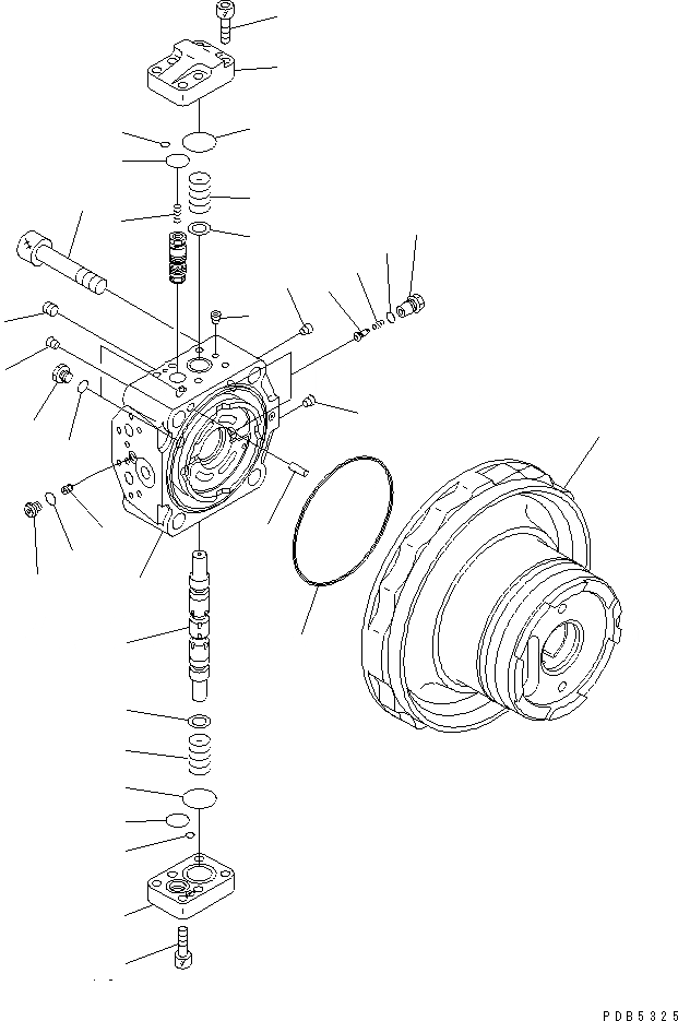 Схема запчастей Komatsu PC228UU-1 - МОТОР ХОДА (/)(№7-) ОСНОВН. КОМПОНЕНТЫ И РЕМКОМПЛЕКТЫ