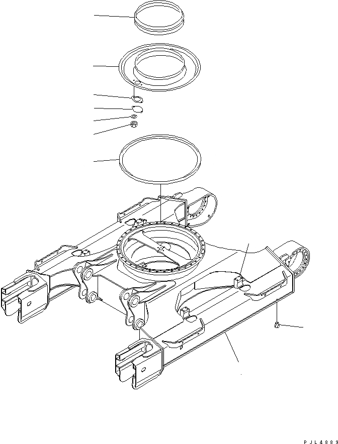 Схема запчастей Komatsu PC228US-2 - ГУСЕНИЧНАЯ РАМА (СПЕЦИФ-Я С ОТВАЛОМ) (РАЗРУШ. ЗДАНИЙ) (KOBETU)(№8-) ХОДОВАЯ