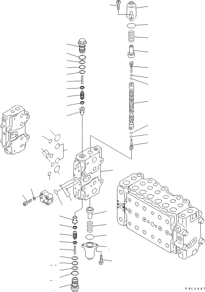Схема запчастей Komatsu PC228US-2 - ОСНОВН. КЛАПАН (-АКТУАТОР) (/) (СПЕЦИФ-Я С ОТВАЛОМ) ОСНОВН. КОМПОНЕНТЫ И РЕМКОМПЛЕКТЫ