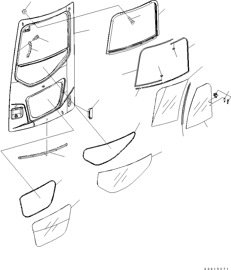 Схема запчастей Komatsu PC228US-3 - КАБИНА (ДВЕРЬ) (С ДВЕРЬЮ РАМА) (АНТИВАНДАЛЬН.)(№8-) КАБИНА ОПЕРАТОРА И СИСТЕМА УПРАВЛЕНИЯ