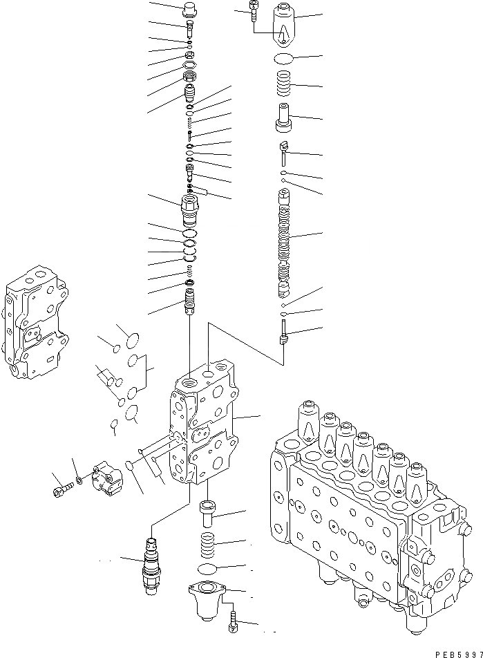 Схема запчастей Komatsu PC228USLC-2 - ОСНОВН. КЛАПАН (-АКТУАТОР) (/) (ДЛЯ MONO-СТРЕЛА) (СЦЕПНОЕ УСТРОЙСТВО СДВИГ. ВВЕРХ СПЕЦ-Я.) ОСНОВН. КОМПОНЕНТЫ И РЕМКОМПЛЕКТЫ