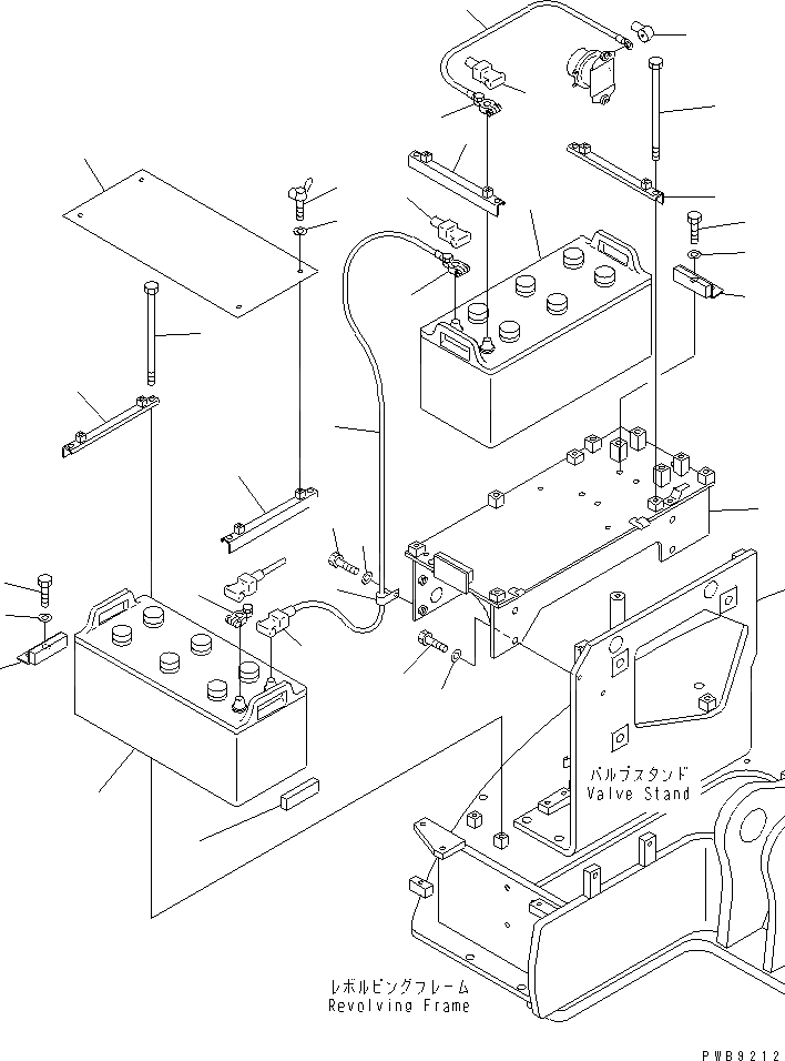Схема запчастей Komatsu PC228US-1-TN - АККУМУЛЯТОР (NX)(№-) ЭЛЕКТРИКА
