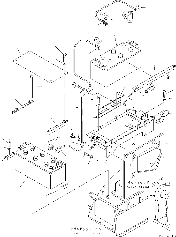 Схема запчастей Komatsu PC228US-1-TN - АККУМУЛЯТОР (NX)(№8-) ЭЛЕКТРИКА