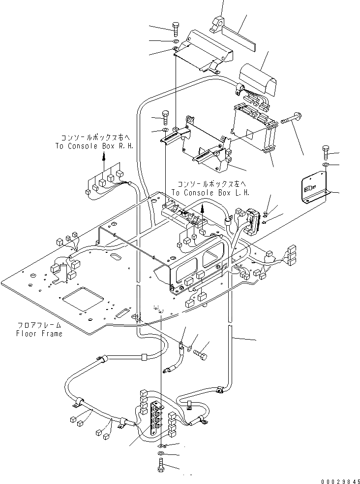 Схема запчастей Komatsu PC228USLC-3S - ОСНОВН. КОНСТРУКЦИЯ (ЭЛЕКТР.)(№-) КАБИНА ОПЕРАТОРА И СИСТЕМА УПРАВЛЕНИЯ
