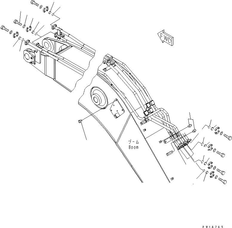 Схема запчастей Komatsu PC228USLC-3S - СТРЕЛА (.7M) (ЭЛЕМЕНТЫ И ЗАГЛУШКА) (С ДОПОЛН. ГИДРОЛИНИЕЙ)(№-) РАБОЧЕЕ ОБОРУДОВАНИЕ
