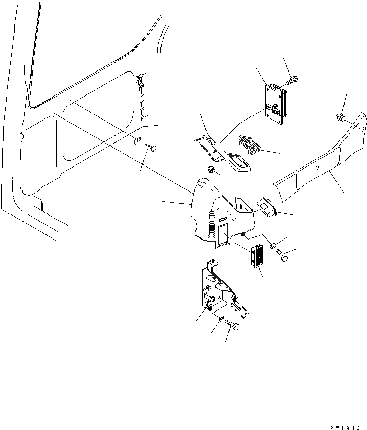 Схема запчастей Komatsu PC228USLC-3 - КАБИНА (СИСТЕМА МОНИТОРА)(№-) КАБИНА ОПЕРАТОРА И СИСТЕМА УПРАВЛЕНИЯ
