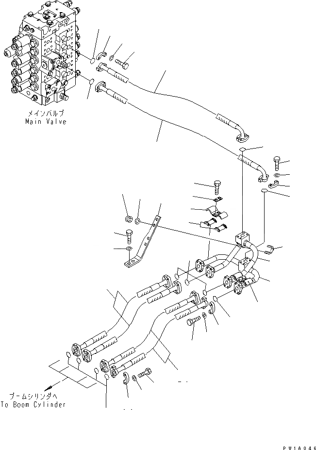 Схема запчастей Komatsu PC228US-3-AB - ГИДРОЛИНИЯ СТРЕЛЫ(№-) ГИДРАВЛИКА