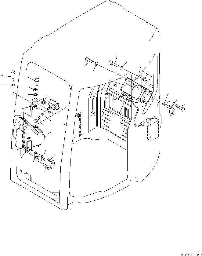 Схема запчастей Komatsu PC228US-3-AP - КАБИНА (МОНИТОР И ЭЛЕКТРОПРОВОДКА) (ДЛЯ ПОДЪЕМА РУКОЯТИ)(№-) КАБИНА ОПЕРАТОРА И СИСТЕМА УПРАВЛЕНИЯ