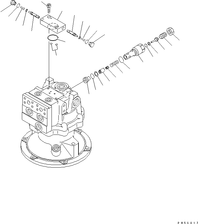Схема запчастей Komatsu PC228US-3-AP - МОТОР ПОВОРОТА (/)(№-) ОСНОВН. КОМПОНЕНТЫ И РЕМКОМПЛЕКТЫ