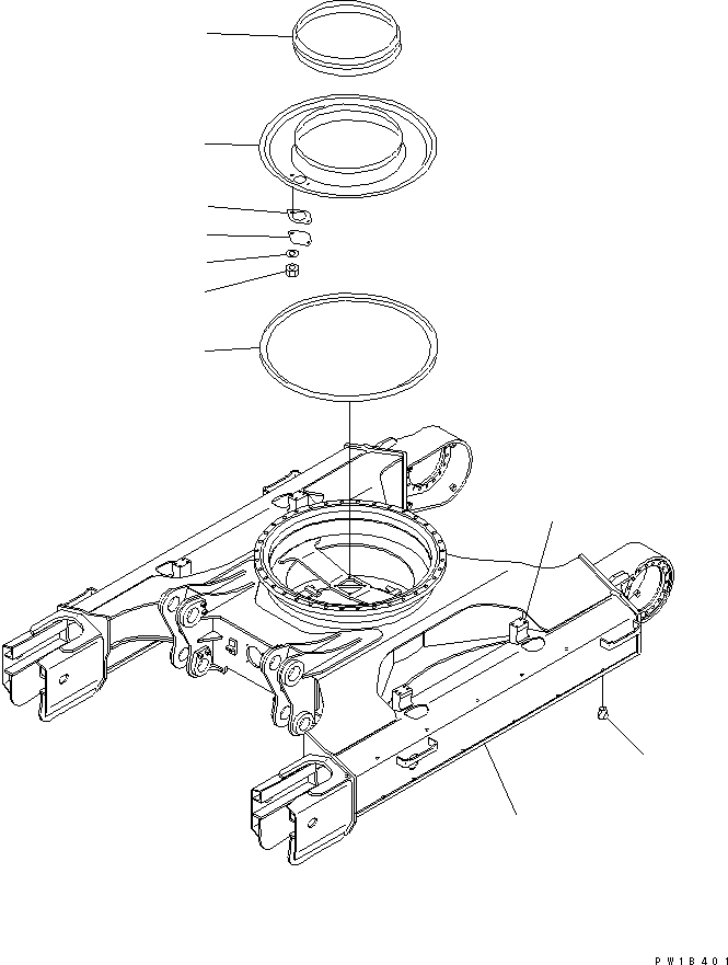 Схема запчастей Komatsu PC228US-3-YA - ГУСЕНИЧНАЯ РАМА (С КРЫШКОЙ) (СПЕЦИФ-Я С ОТВАЛОМ)(№-) ХОДОВАЯ