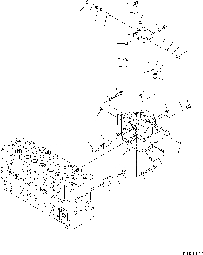 Схема запчастей Komatsu PC228US-3 - ОСНОВН. КЛАПАН (7-СЕКЦИОНН.) (/9) (ROTATION РУКОЯТЬ) ОСНОВН. КОМПОНЕНТЫ И РЕМКОМПЛЕКТЫ