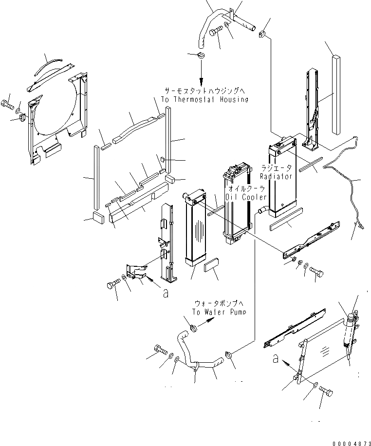 Схема запчастей Komatsu PC228USLC-3 - ОХЛАЖД-Е (ПОСЛЕОХЛАДИТЕЛЬ¤ КОНДЕНСАТОР И ТРУБЫ) СИСТЕМА ОХЛАЖДЕНИЯ