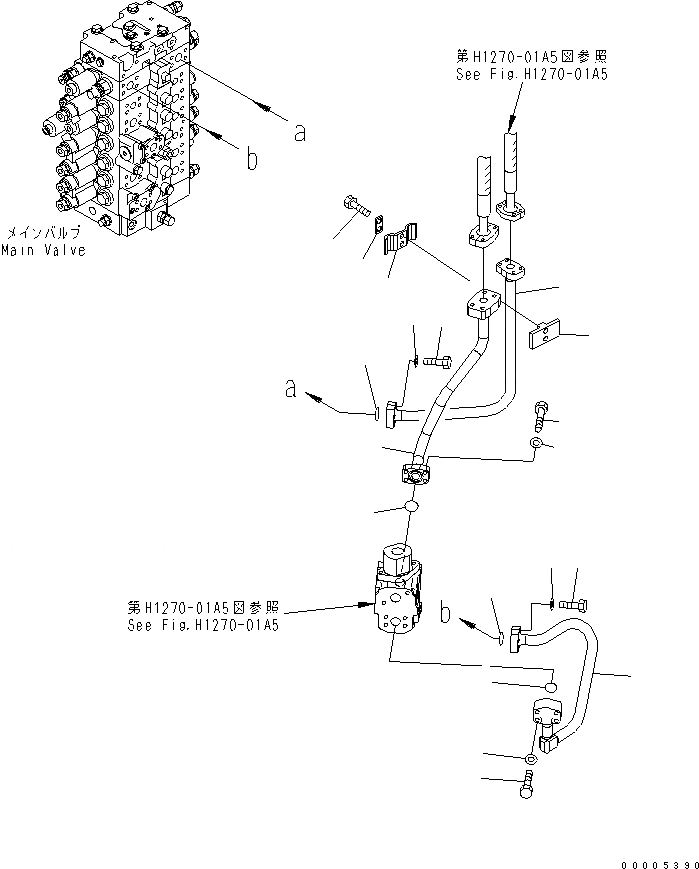 Схема запчастей Komatsu PC228USLC-3 - НАВЕСНОЕ ОБОРУД-Е (КРЕПЛЕНИЕ ШЛАНГОВ) (ДЛЯ ЕС) ГИДРАВЛИКА